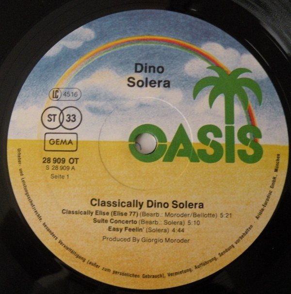 Dino Solera, Classically Dino Solera-LP, Vinilos, Historia Nuestra