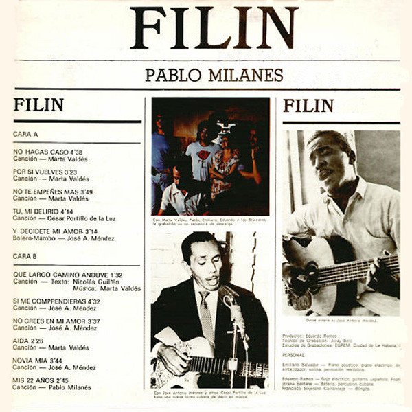 Pablo Milanes, Filin-LP, Vinilos, Historia Nuestra