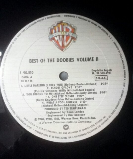 The Doobie Brothers, Best Of The Doobies - Volume II-LP, Vinilos, Historia Nuestra