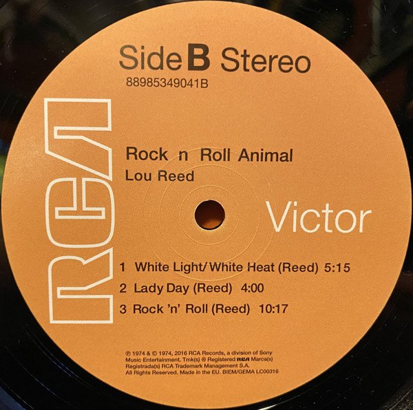 Lou Reed, Rock N Roll Animal-LP, Vinilos, Historia Nuestra