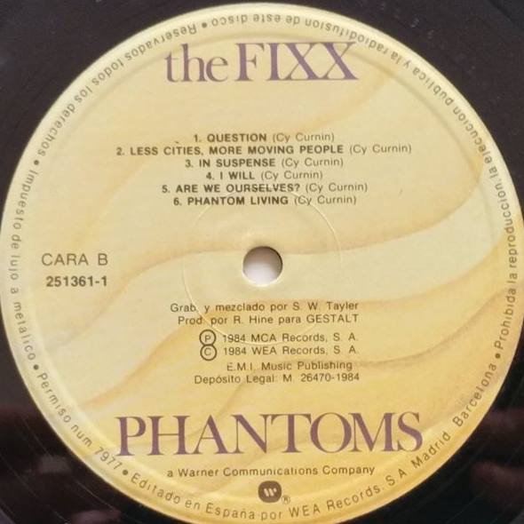 The Fixx Phantoms-LP, Vinilos, Historia Nuestra