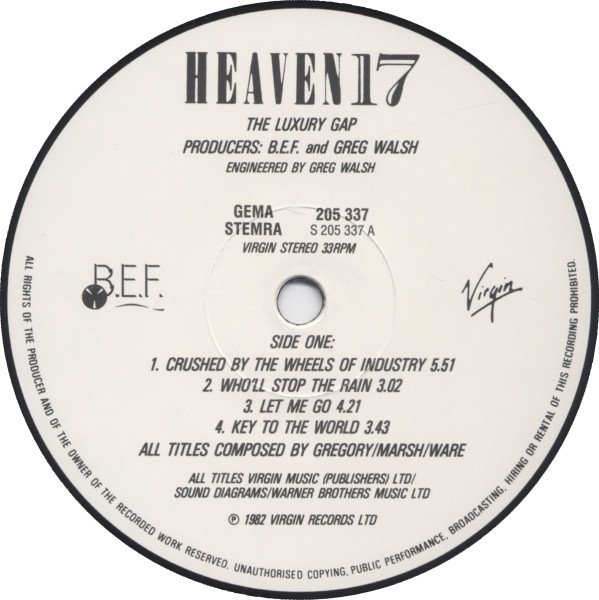 Heaven 17 The Luxury Gap-LP, Vinilos, Historia Nuestra