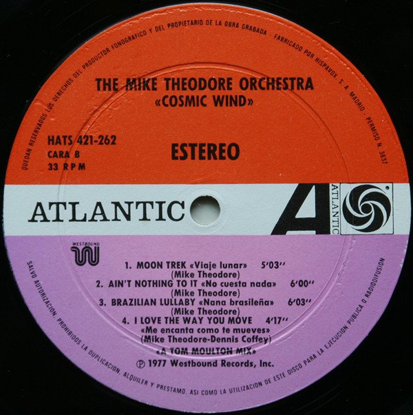 The Mike Theodore Orchestra, Cosmic Wind -LP, Vinilos, Historia Nuestra