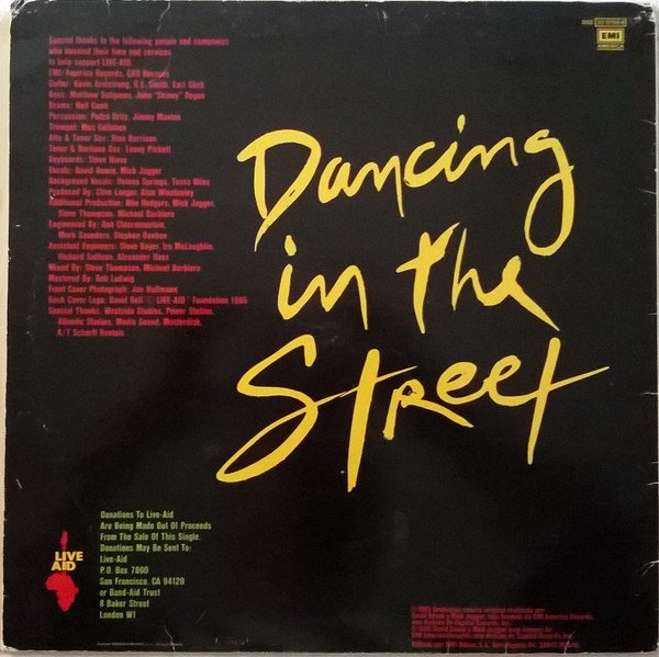 David Bowie Mick Jagger, Dancing In The Street-12 inch, Vinilos, Historia Nuestra