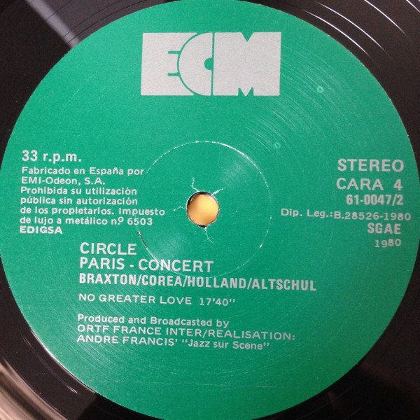 Circle , Paris - Concert-LP, Vinilos, Historia Nuestra