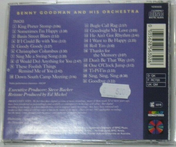 Benny Goodman And His Orchestra, Sing Sing Sing-CD, CDs, Historia Nuestra