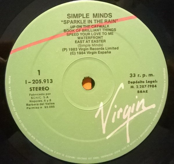 Simple Minds Sparkle In The Rain-LP, Vinilos, Historia Nuestra