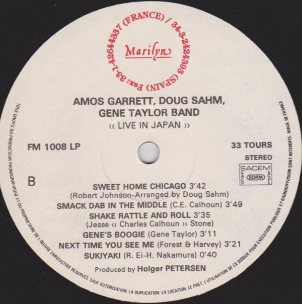 Amos Garrett , Live in Japan-LP, Vinilos, Historia Nuestra