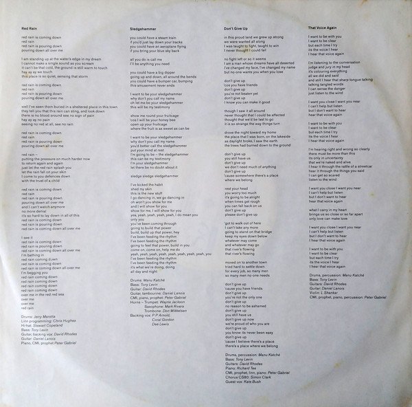 Peter Gabriel So-LP, Vinilos, Historia Nuestra