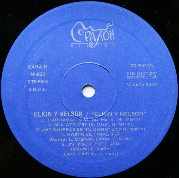 Elkin & Nelson Elkin & Nelson-LP, Vinilos, Historia Nuestra