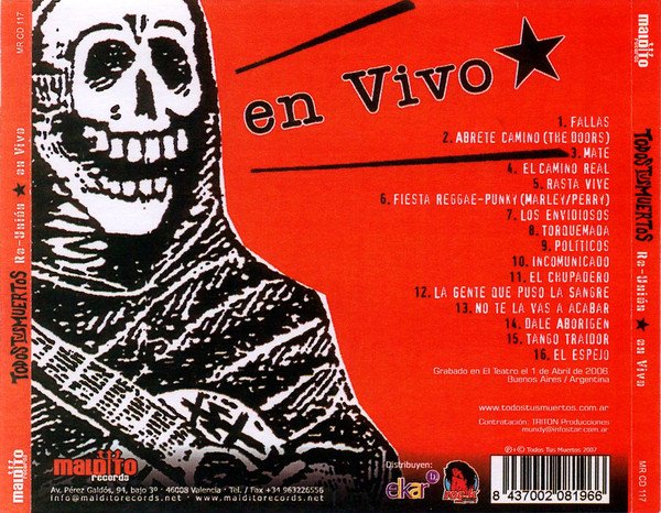 Todos Tus Muertos Re-Union - 2006: En Vivo-CD, CDs, Historia Nuestra