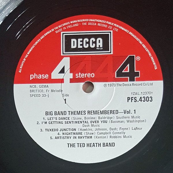 The Ted Heath Band* Big Band Themes Remembered - Vol. 1-LP, Vinilos, Historia Nuestra