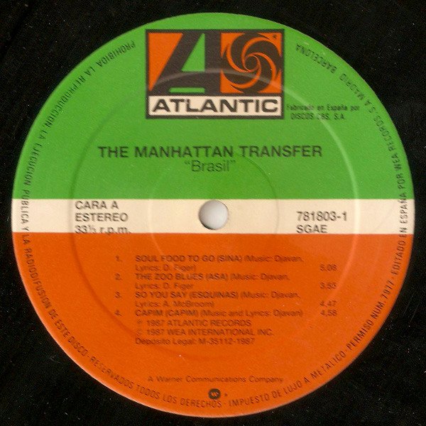 The Manhattan Transfer, Brasil-LP, Vinilos, Historia Nuestra