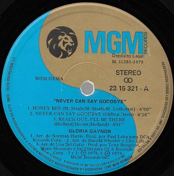 Gloria Gaynor Never Can Say Goodbye-LP, Vinilos, Historia Nuestra