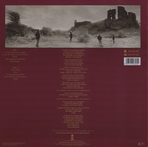 U2, The Unforgettable Fire-LP, Vinilos, Historia Nuestra