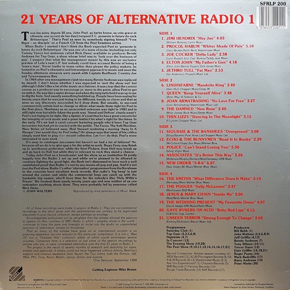 Various 21 Years Of Alternative Radio 1-2xLP, Vinilos, Historia Nuestra