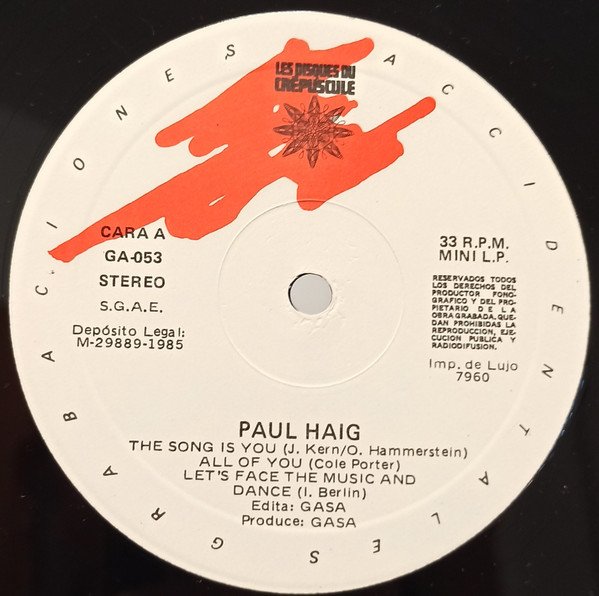 Paul Haig Swing In 82-12, Vinilos, Historia Nuestra