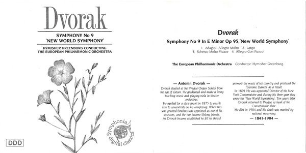 Dvořák New World Symphony'-CD, CDs, Historia Nuestra