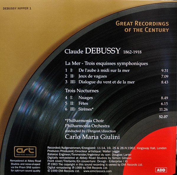 Claude Debussy Carlo Maria, La Mer  Nocturnes-CD, CDs, Historia Nuestra