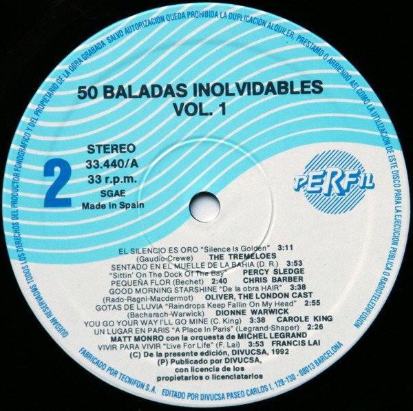 Various 50 Baladas Inolvidables -3xLP, Vinilos, Historia Nuestra