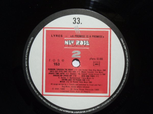 Lyres, A Promise Is A Promise-LP, Vinilos, Historia Nuestra