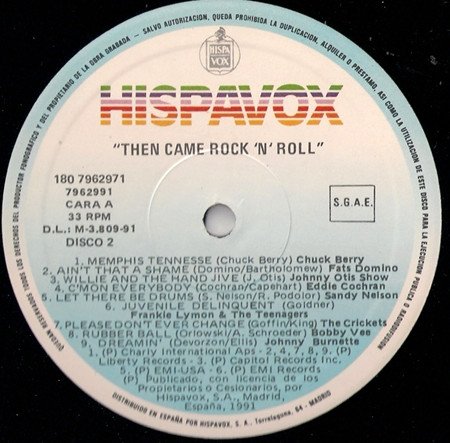 Various, Then Came Rock 'N' Roll-LP, Vinilos, Historia Nuestra