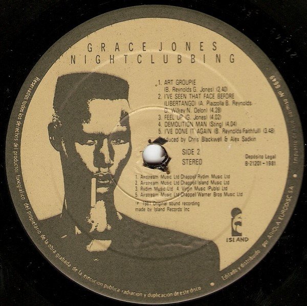 Grace Jones Nightclubbing-LP, Vinilos, Historia Nuestra