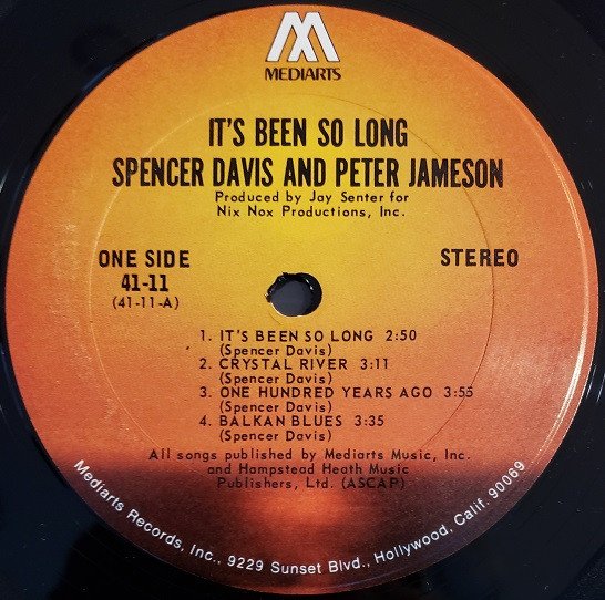 Spencer Davis And Peter Jameson It's Been So Long-LP, Vinilos, Historia Nuestra