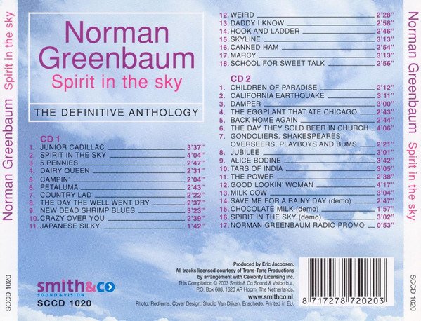 Norman Greenbaum, Spirit In The Sky - Anthology-CD, CDs, Historia Nuestra