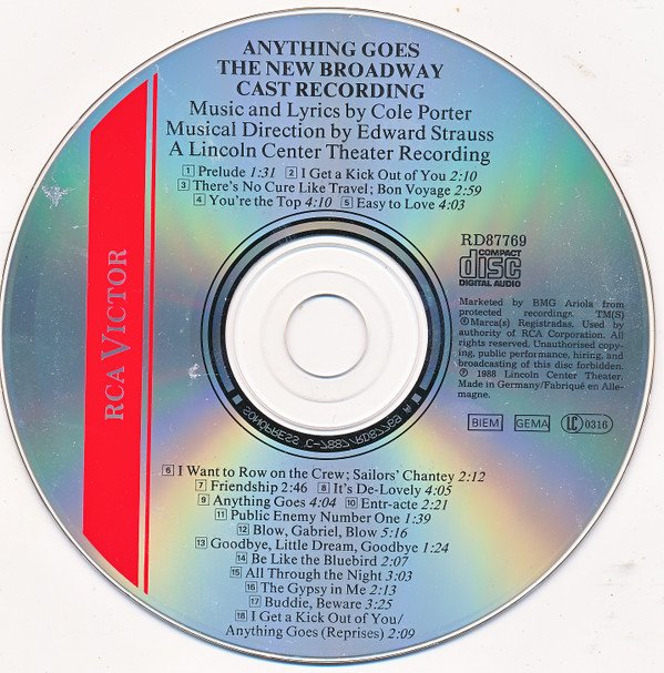 Cole Porter Various, Anything Goes-CD, CDs, Historia Nuestra