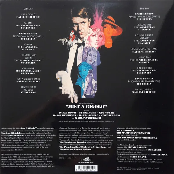 David Bowie and Marlene Dietrich, Just A Gigolo-LP, Vinilos, Historia Nuestra