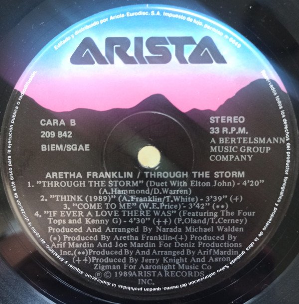 Aretha Franklin, Through The Storm-LP, Vinilos, Historia Nuestra