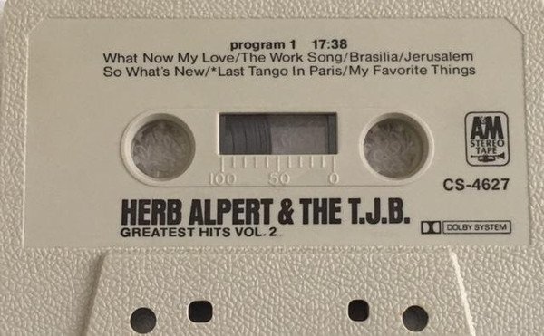 Herb Alpert & The T.J.B.* Greatest Hits Vol. 2-Cass, Cintas y casetes, Historia Nuestra