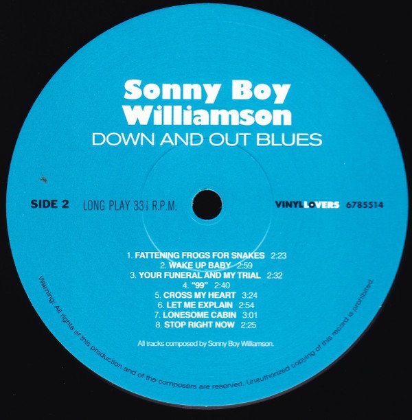 Sonny Boy Williamson Down And Out Blues-LP, Vinilos, Historia Nuestra