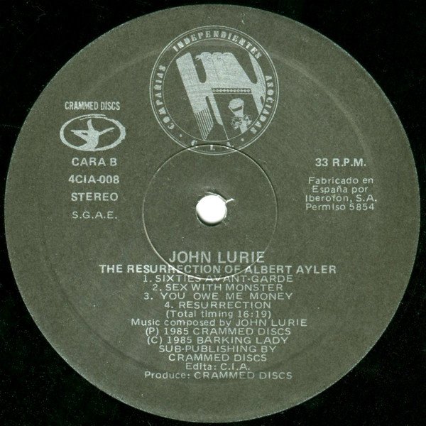 John Lurie Stranger Than Paradise And The Resurrection Of Albert Ayler (Music From The Original Scores) -LP, Vinilos, Historia Nuestra