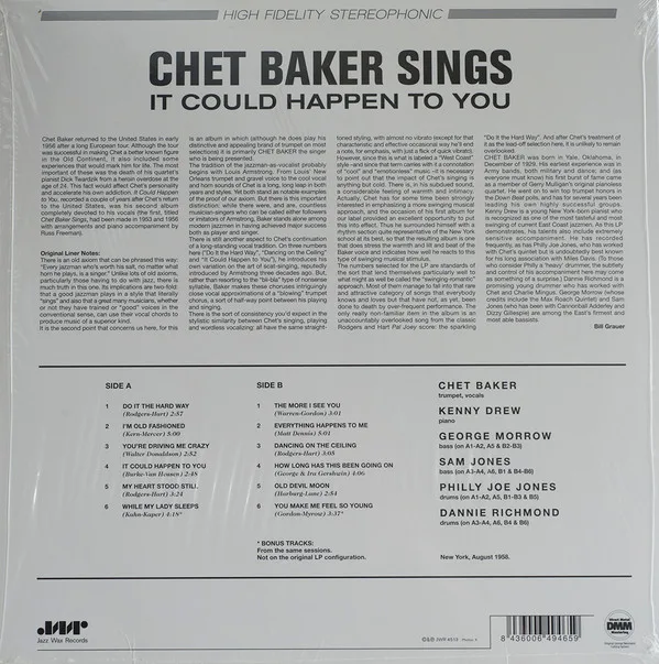 Chet Baker, It Could Happen To You-LP, Vinilos, Historia Nuestra