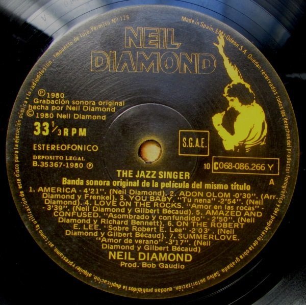 Neil Diamond, The Jazz Singer (Banda Sonora)-LP, Vinilos, Historia Nuestra