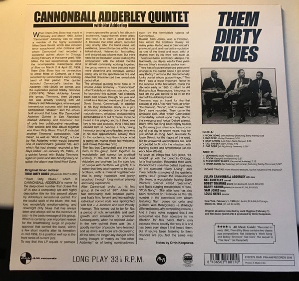 The Cannonball Adderley Q... Them Dirty Blues-LP, Vinilos, Historia Nuestra