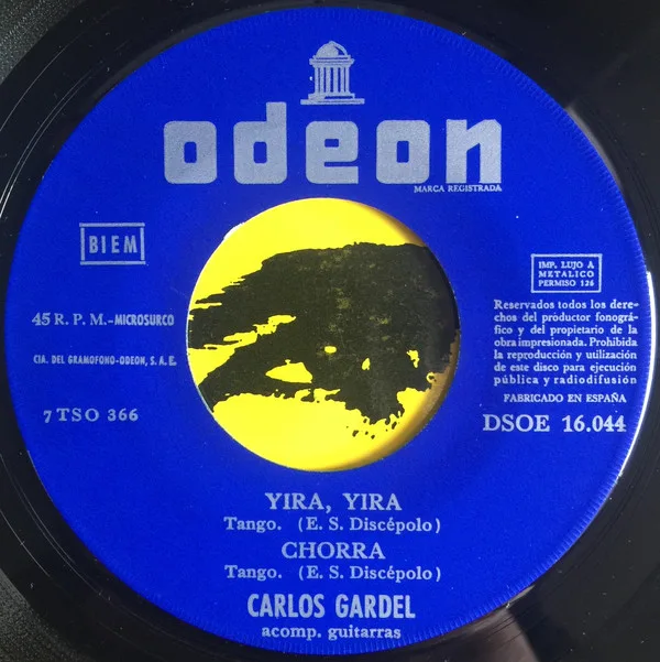 Carlos Gardel-7 inch, Vinilos, Historia Nuestra