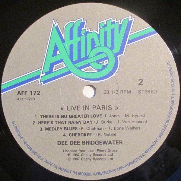 Dee Dee Bridgewater, Live In Paris-LP, Vinilos, Historia Nuestra