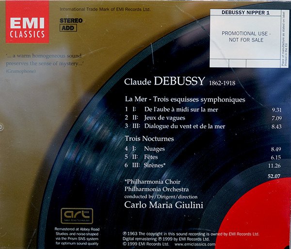 Claude Debussy Carlo Maria, La Mer  Nocturnes-CD, CDs, Historia Nuestra