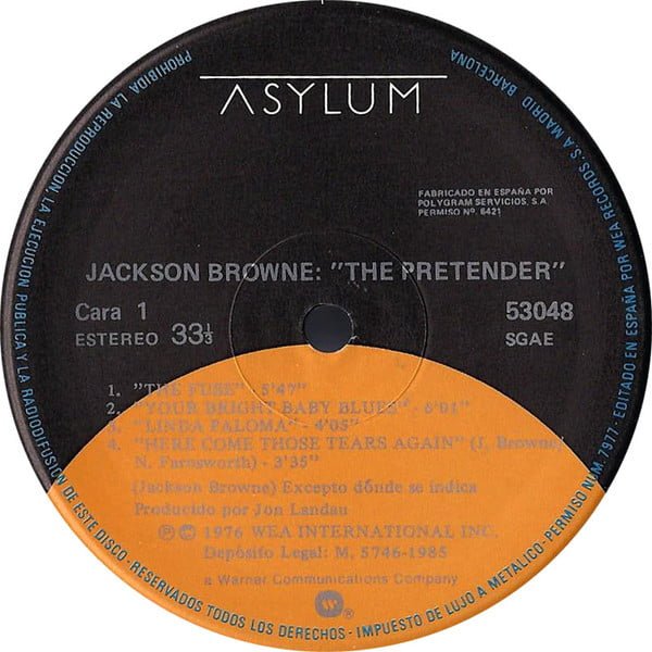 Jackson Browne The Pretender-LP, Vinilos, Historia Nuestra