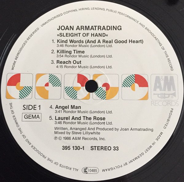 Joan Armatrading Sleight Of Hand-LP, Vinilos, Historia Nuestra