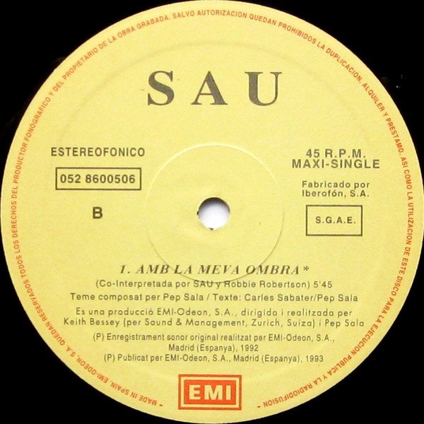 Sau Amb La Meva Ombra-12, Vinilos, Historia Nuestra