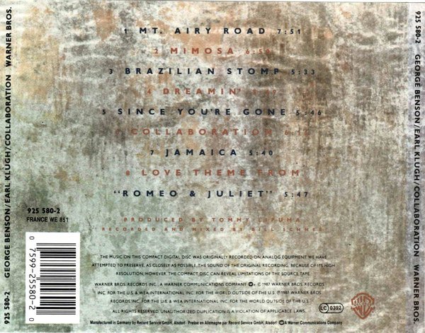 George Benson / Earl Klugh Collaboration-CD, CDs, Historia Nuestra