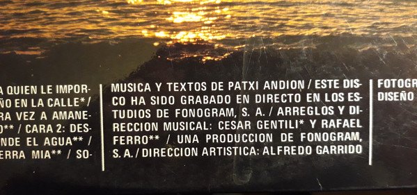 Patxi Andión, A Donde El Agua-LP, Vinilos, Historia Nuestra