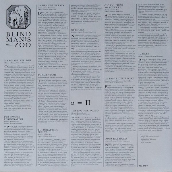 10000 Maniacs, Blind Man's Zoo-LP, Vinilos, Historia Nuestra