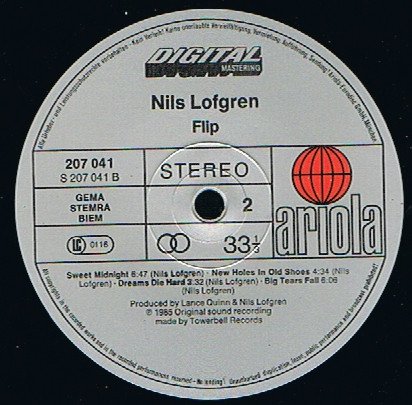 Nils Lofgren, Flip-LP, Vinilos, Historia Nuestra