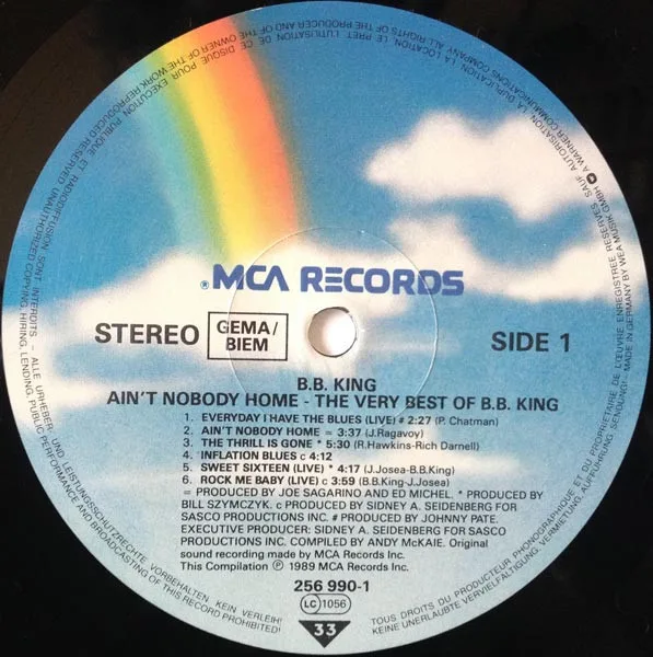 BB King, Ain't Nobody Home! (The Very Best )-LP, Vinilos, Historia Nuestra