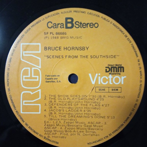 Bruce Hornsby, Scenes From The Southside-LP, Vinilos, Historia Nuestra